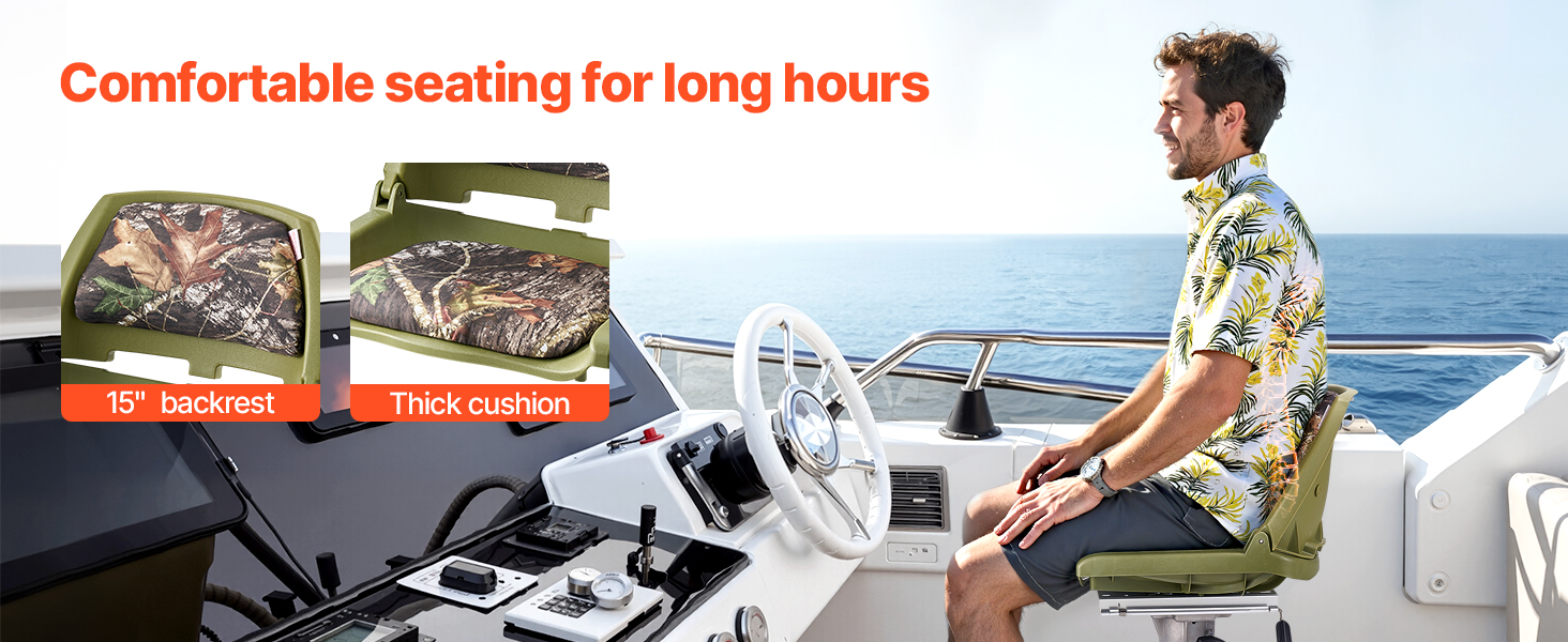 Low Back Folding Boat Seat Black/Charcoal