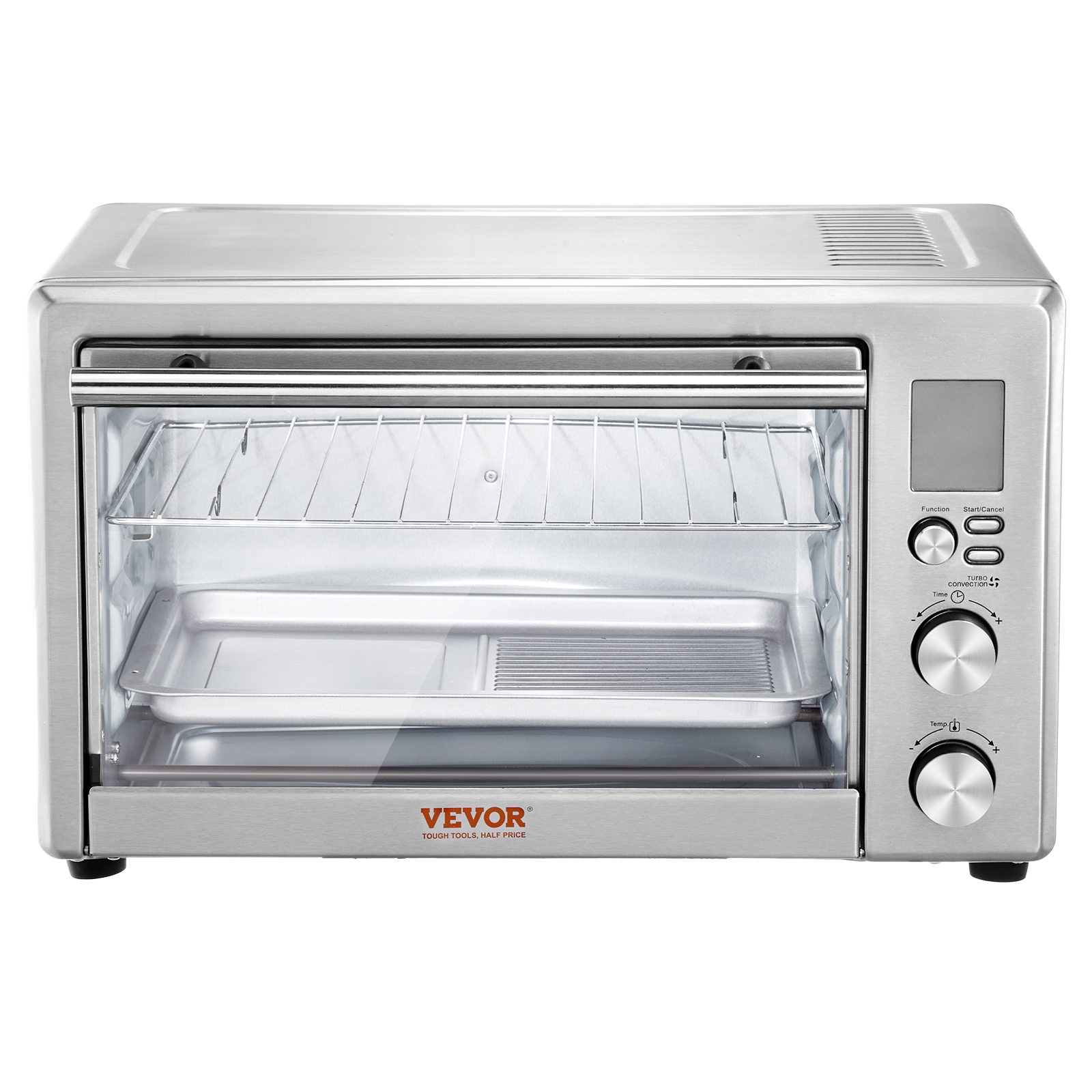 Stainless Steel Air Fryer Toaster Oven with Convection and Steam Cooking