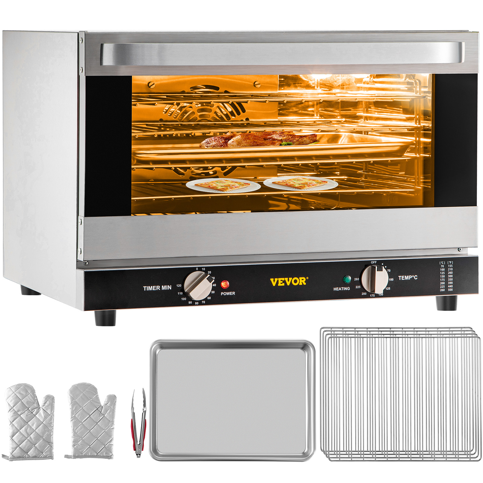 Commercial Convection Oven,21L,3 Layer,1440W