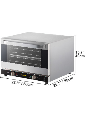Commercial Convection Oven,47L,4 Layer,1600W