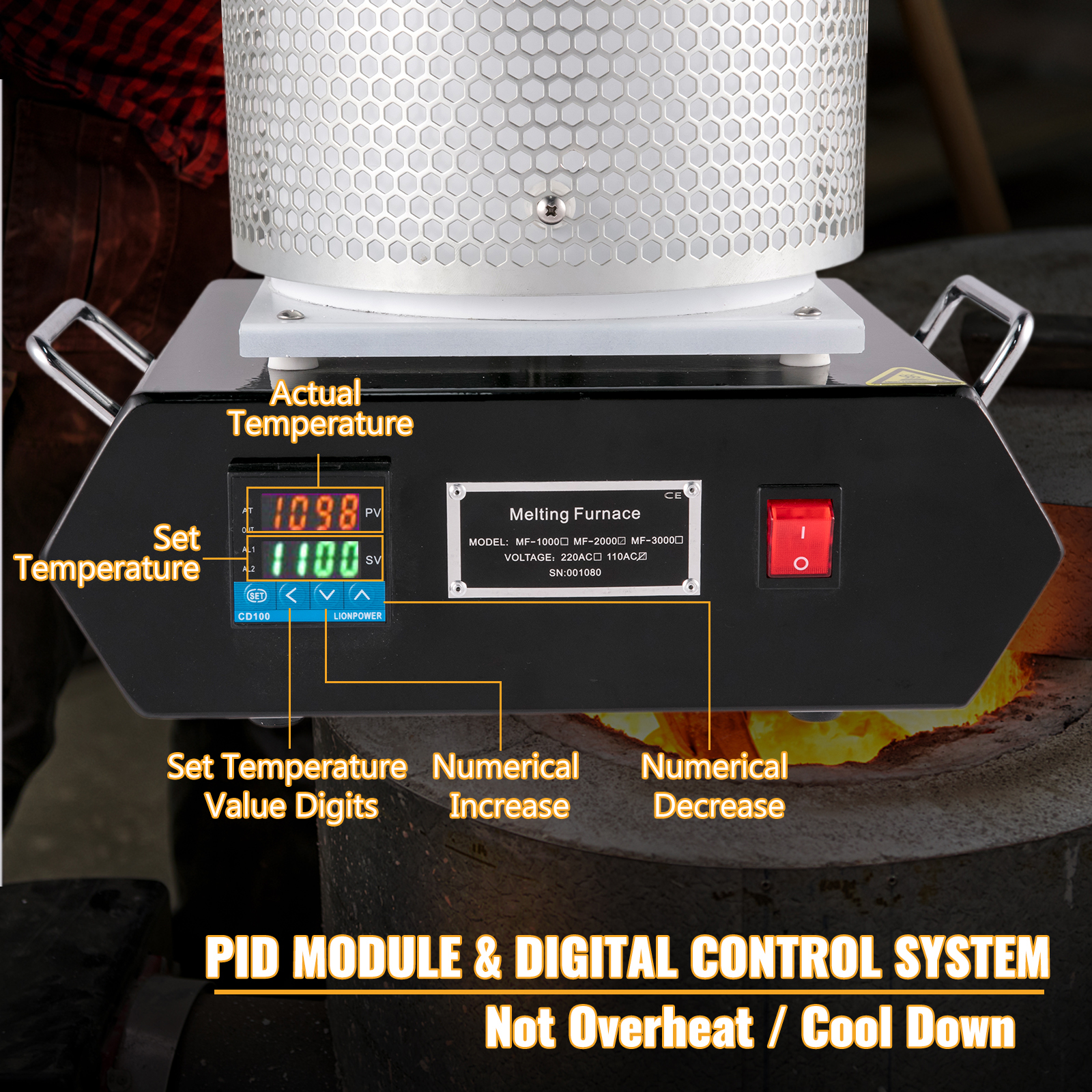 Graphite Crucibles for MF-1000 1 kg (30 oz) Melting Furnace