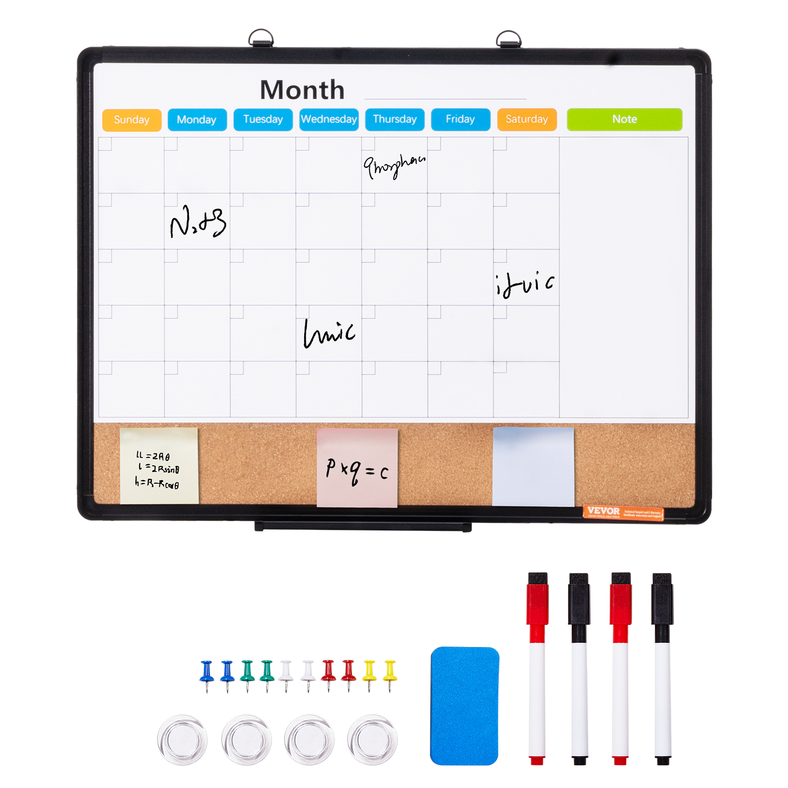 24x18-48x36inch Whiteboard Cork Board Combo with Aluminum Frame for School Home - Picture 33 of 120