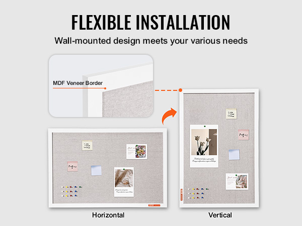 48"x36" White Cork Board With Linen Surface ?C Stylish Wall-Mounted - View #2