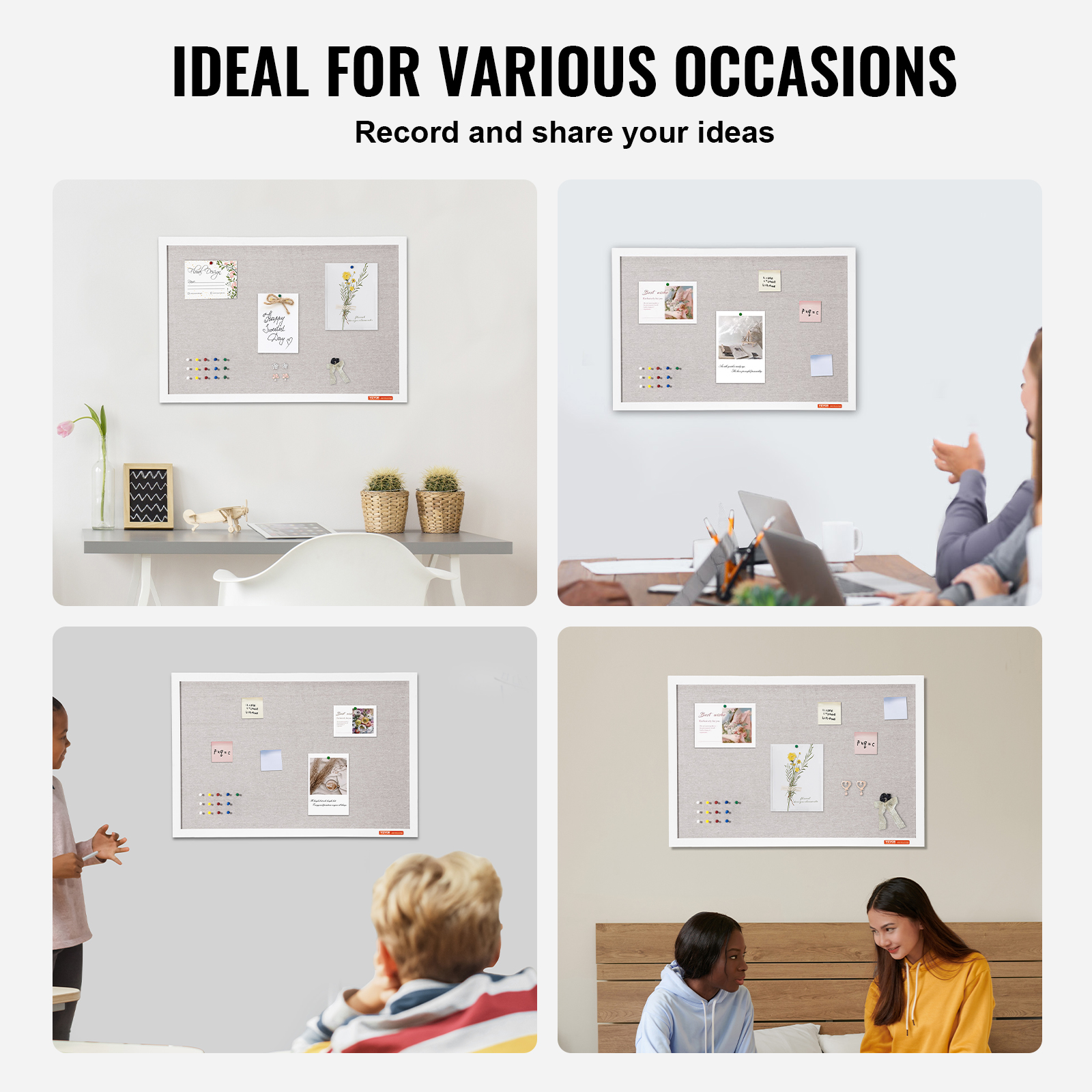 24x18-48x36inch Whiteboard Cork Board Combo with Aluminum Frame for School Home - Picture 42 of 120