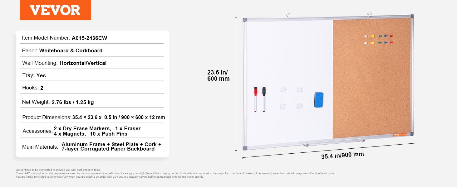 Combo Tableau, Tableau en Liège, 90x60 cm