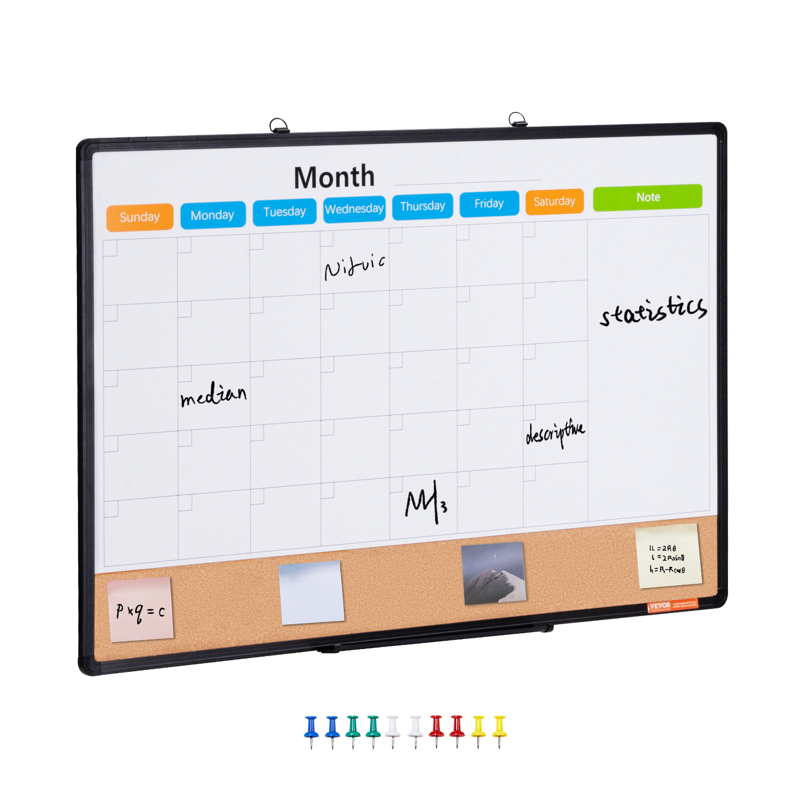 24x18-48x36inch Whiteboard Cork Board Combo with Aluminum Frame for School Home - Picture 61 of 120