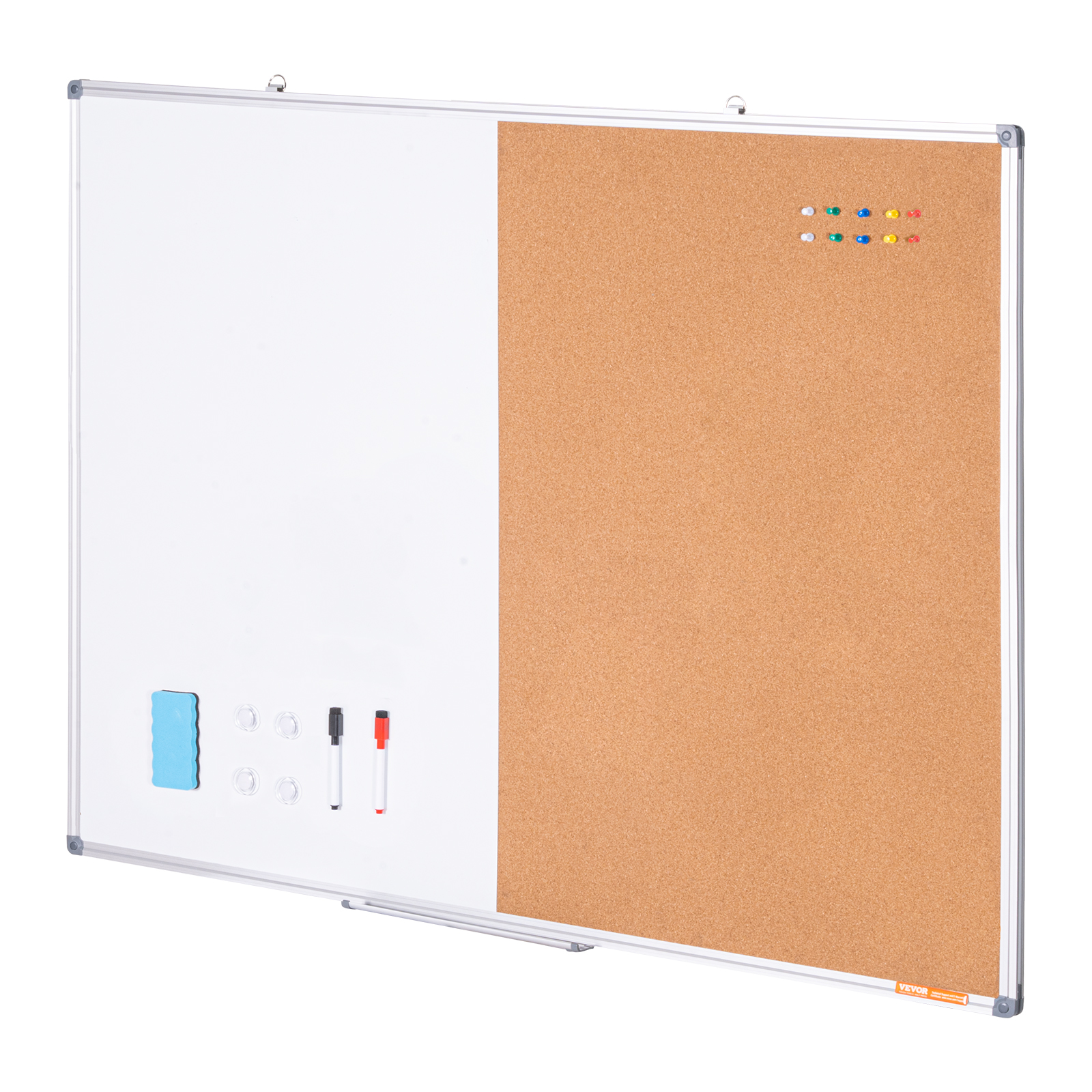 24x18-48x36inch Whiteboard Cork Board Combo with Aluminum Frame for School Home - Picture 95 of 120