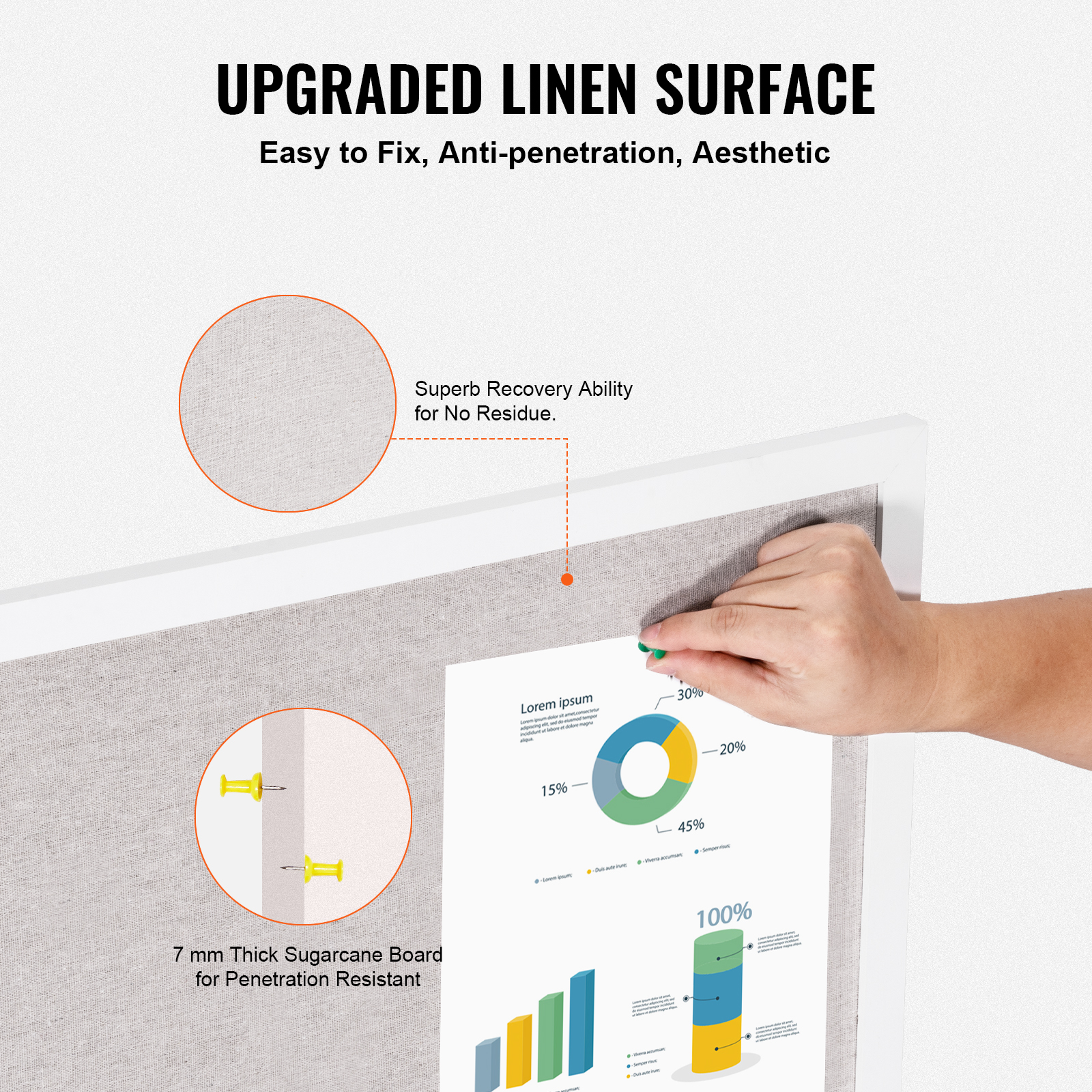 24x18-48x36inch Whiteboard Cork Board Combo with Aluminum Frame for School Home - Picture 99 of 120