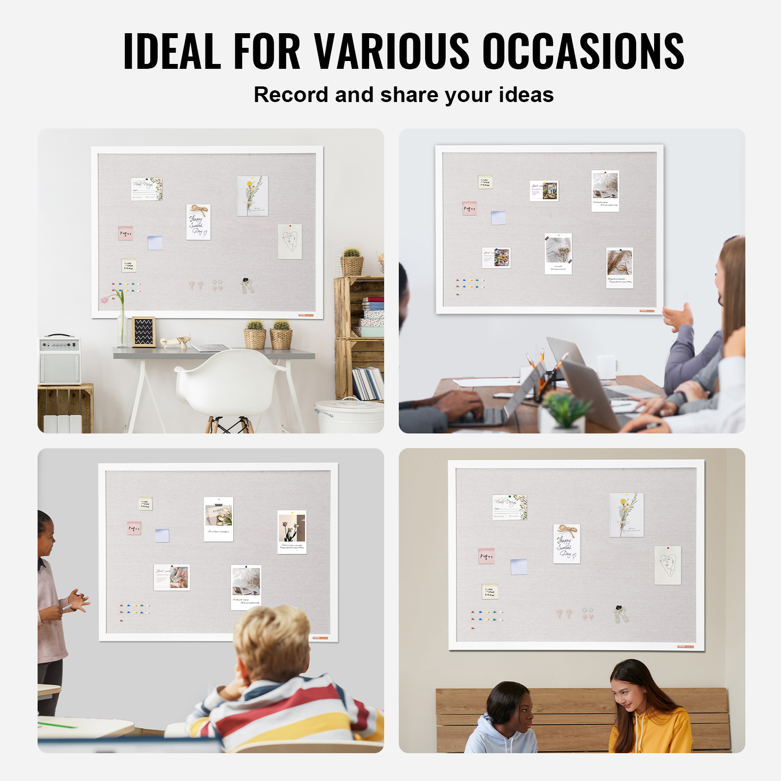 24x18-48x36inch Whiteboard Cork Board Combo with Aluminum Frame for School Home - Picture 102 of 120