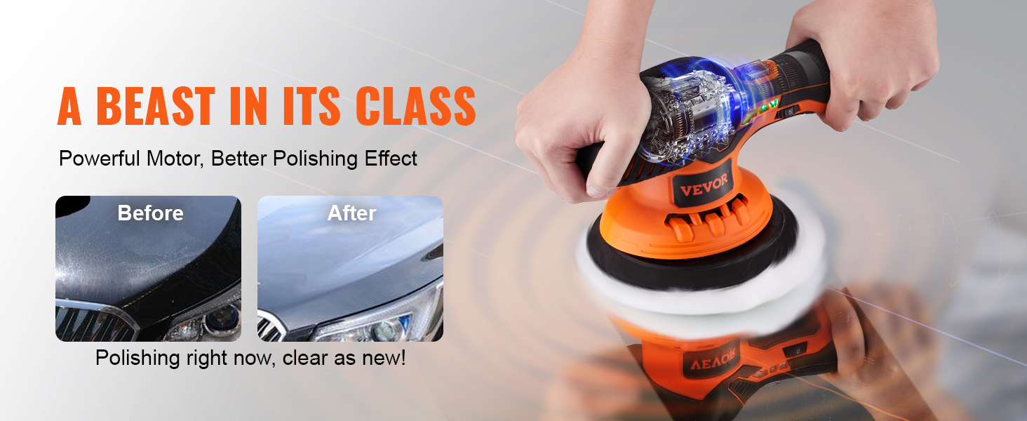 VEVOR 6.9-in Variable Speed Corded Polisher in the Polishers department at