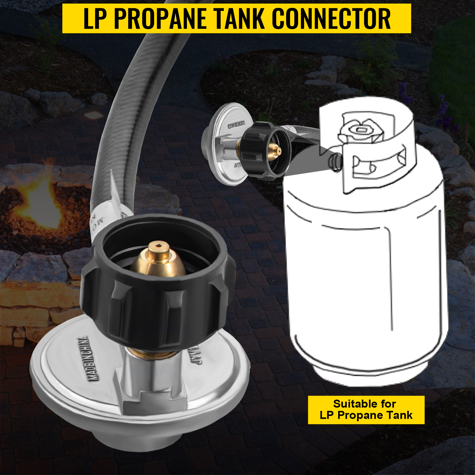 connecting propane tank to fire pit