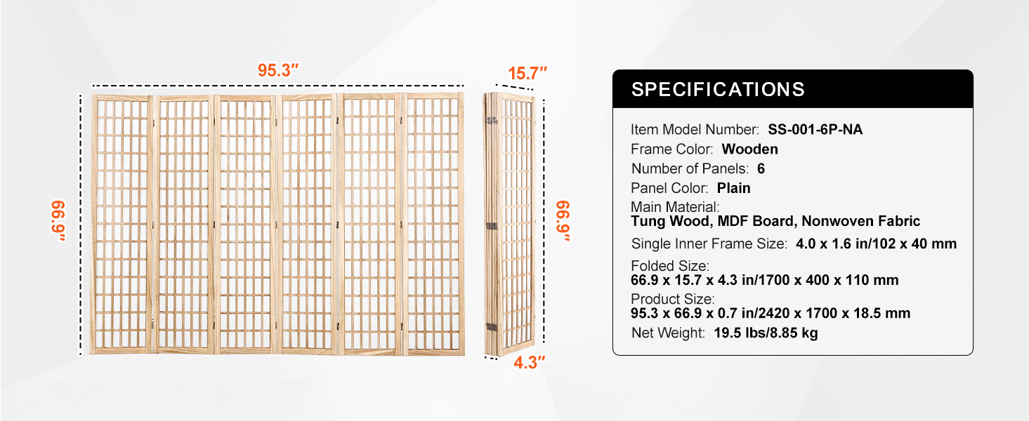 six panel divider option