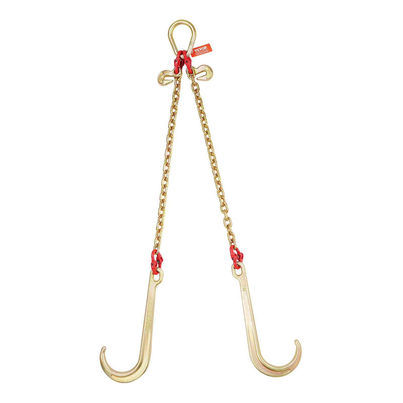 VEVOR 3/8" 5/16" Tow Chain J Hook G80 2ft, 3ft, 6ft V-Chain Wrecker Grab Hooks - Picture 73 of 74