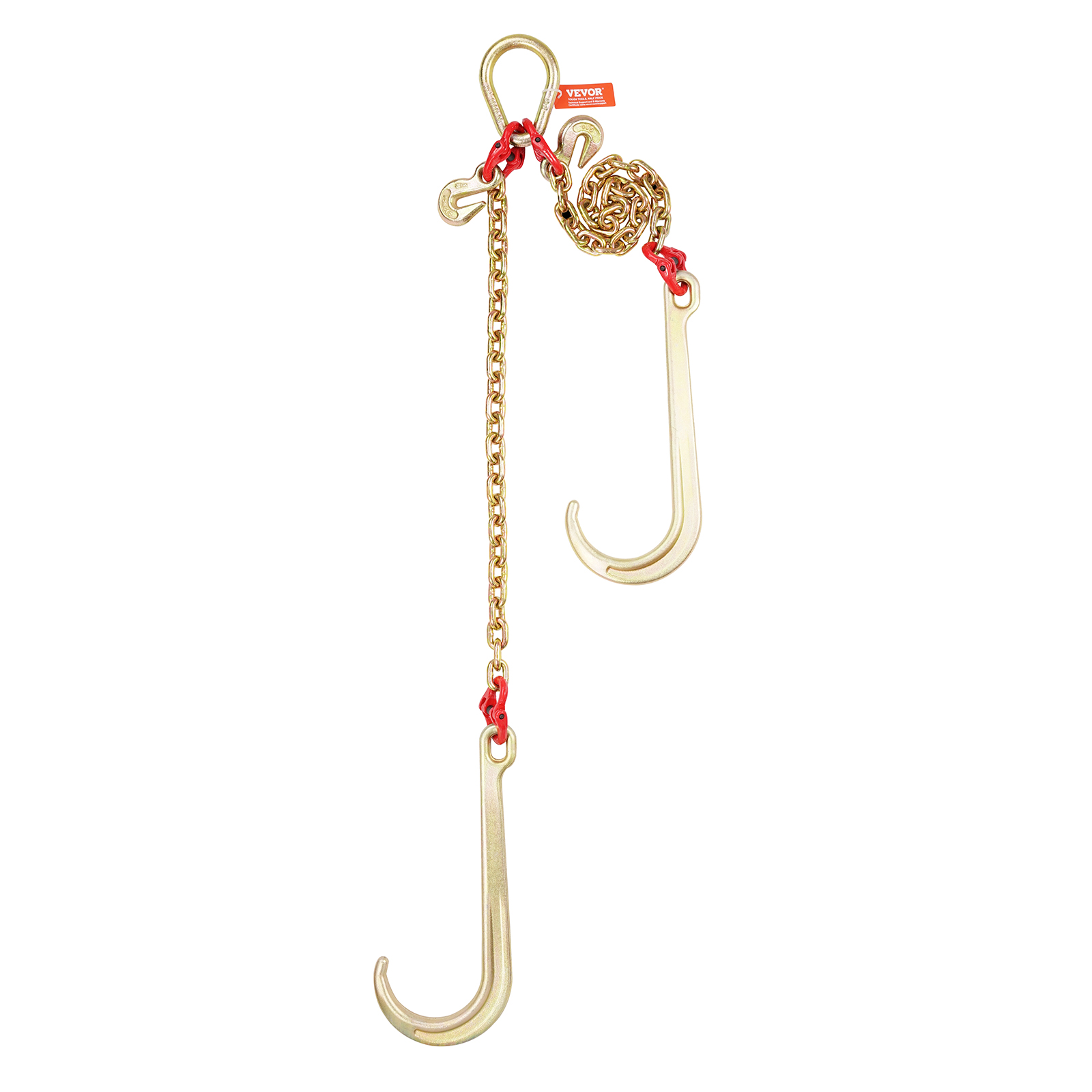 VEVOR 3/8" 5/16" Tow Chain J Hook G80 2ft, 3ft, 6ft V-Chain Wrecker Grab Hooks - Picture 71 of 74