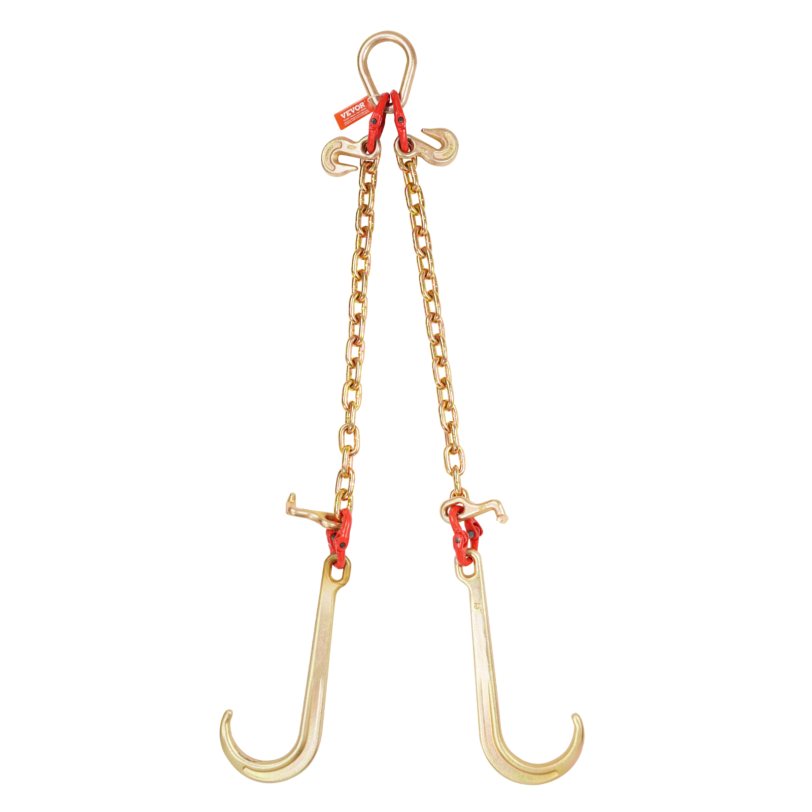 VEVOR 3/8" 5/16" Tow Chain J Hook G80 2ft, 3ft, 6ft V-Chain Wrecker Grab Hooks - Picture 13 of 74