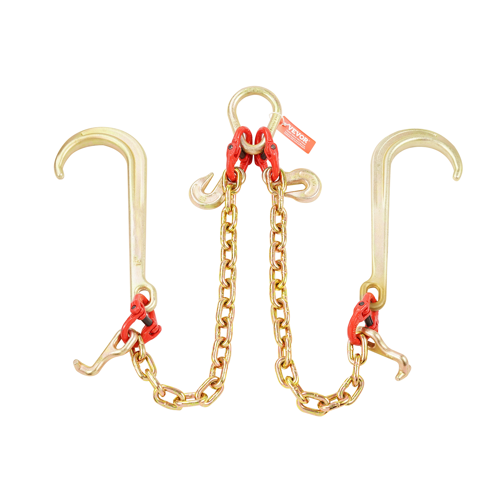 VEVOR 3/8" 5/16" Tow Chain J Hook G80 2ft, 3ft, 6ft V-Chain Wrecker Grab Hooks - Picture 14 of 74