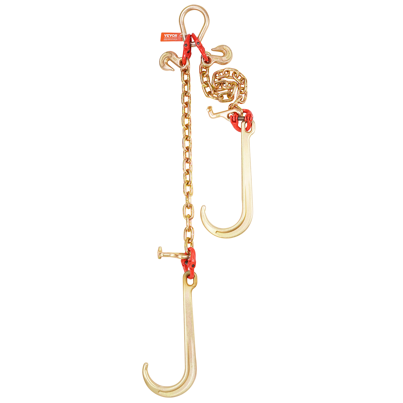 VEVOR 3/8" 5/16" Tow Chain J Hook G80 2ft, 3ft, 6ft V-Chain Wrecker Grab Hooks - Picture 11 of 74