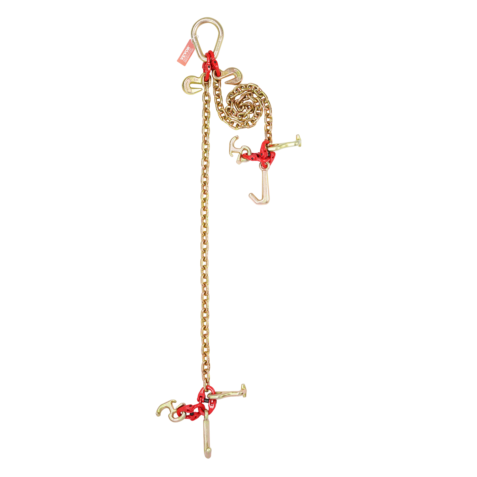 VEVOR 3/8" 5/16" Tow Chain J Hook G80 2ft, 3ft, 6ft V-Chain Wrecker Grab Hooks - Picture 61 of 74