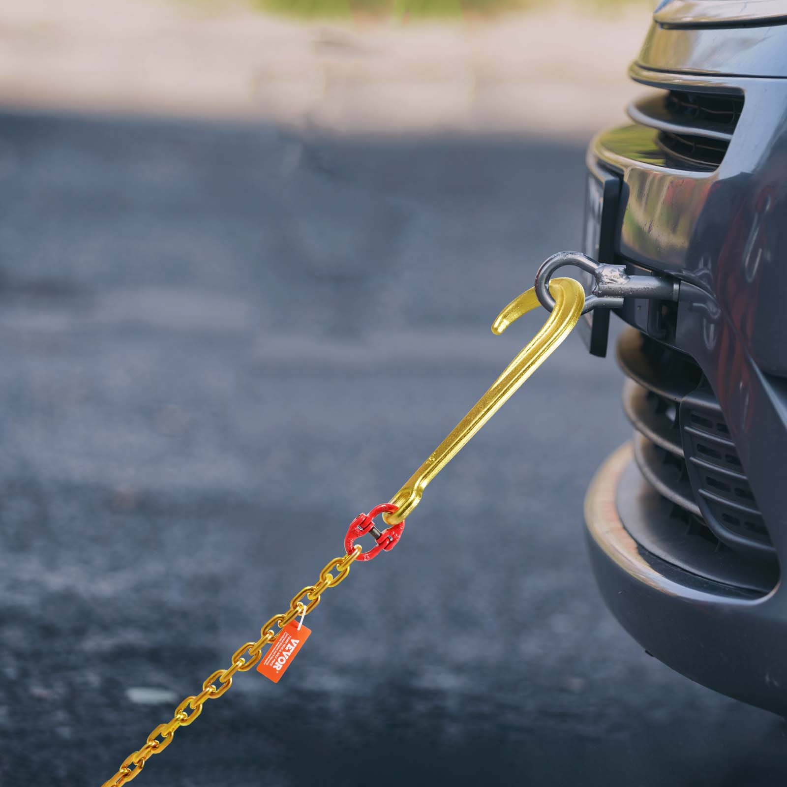 VEVOR 3/8" 5/16" Tow Chain J Hook G80 2ft, 3ft, 6ft V-Chain Wrecker Grab Hooks - Picture 46 of 74
