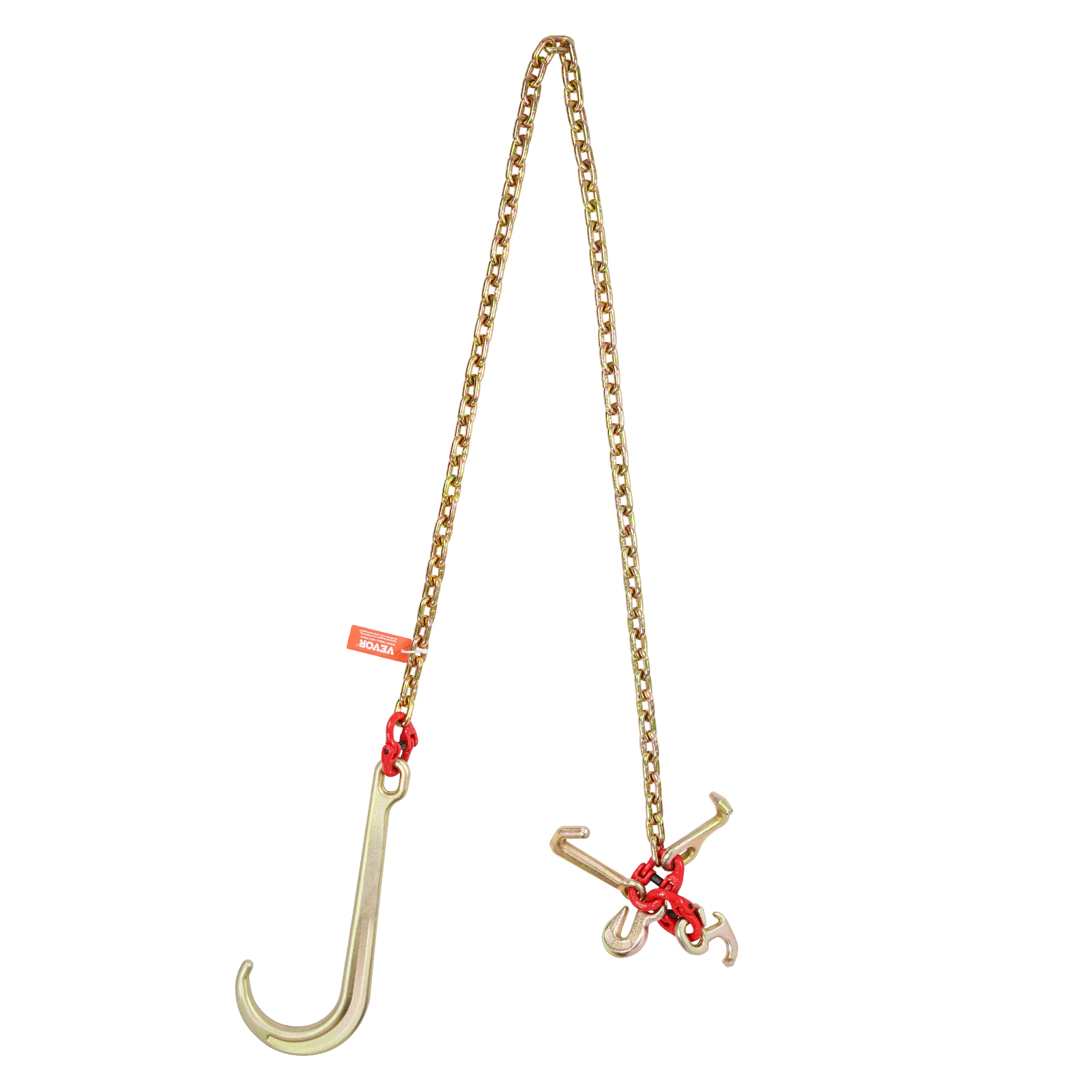 VEVOR 3/8" 5/16" Tow Chain J Hook G80 2ft, 3ft, 6ft V-Chain Wrecker Grab Hooks - Picture 49 of 74