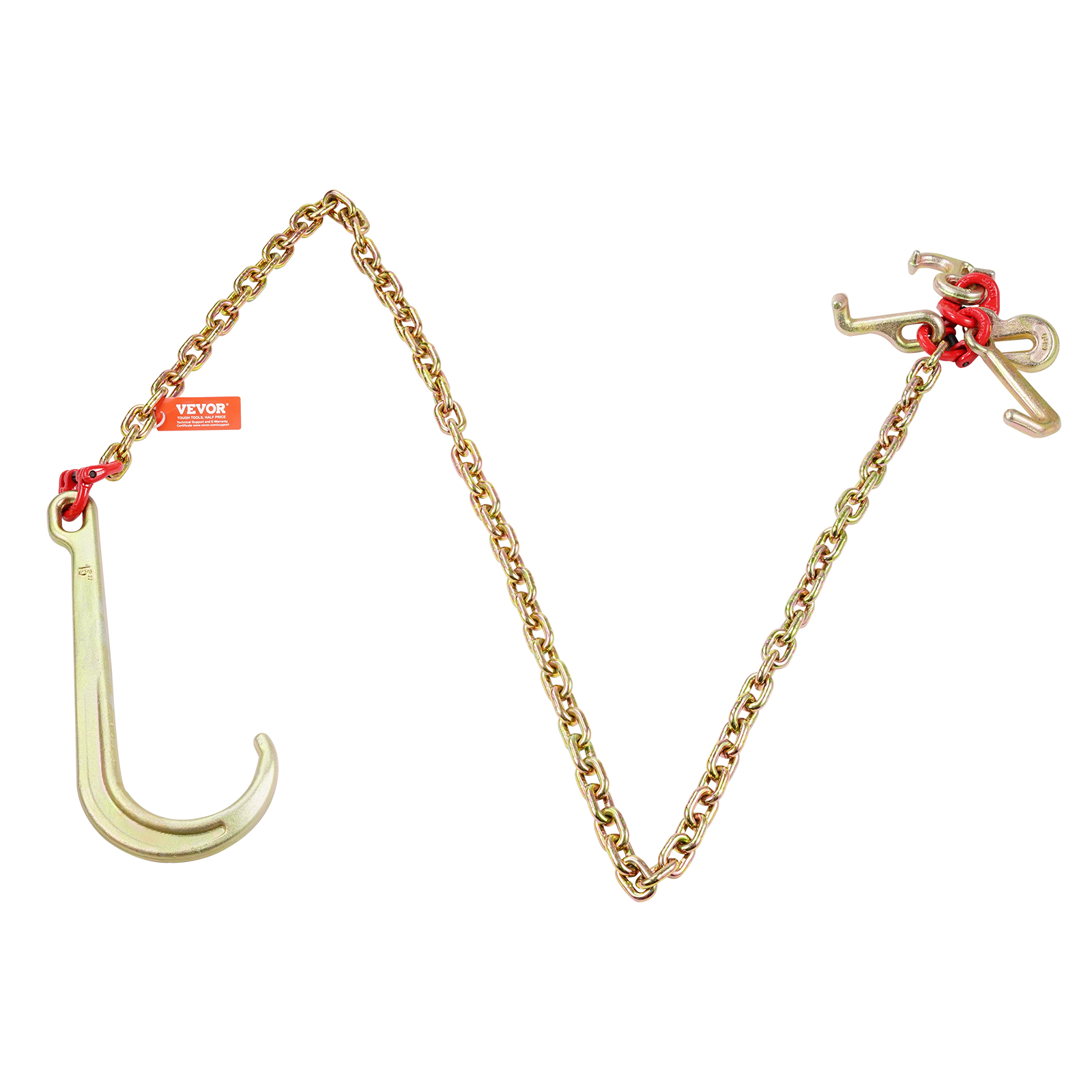 VEVOR 3/8" 5/16" Tow Chain J Hook G80 2ft, 3ft, 6ft V-Chain Wrecker Grab Hooks - Picture 50 of 74