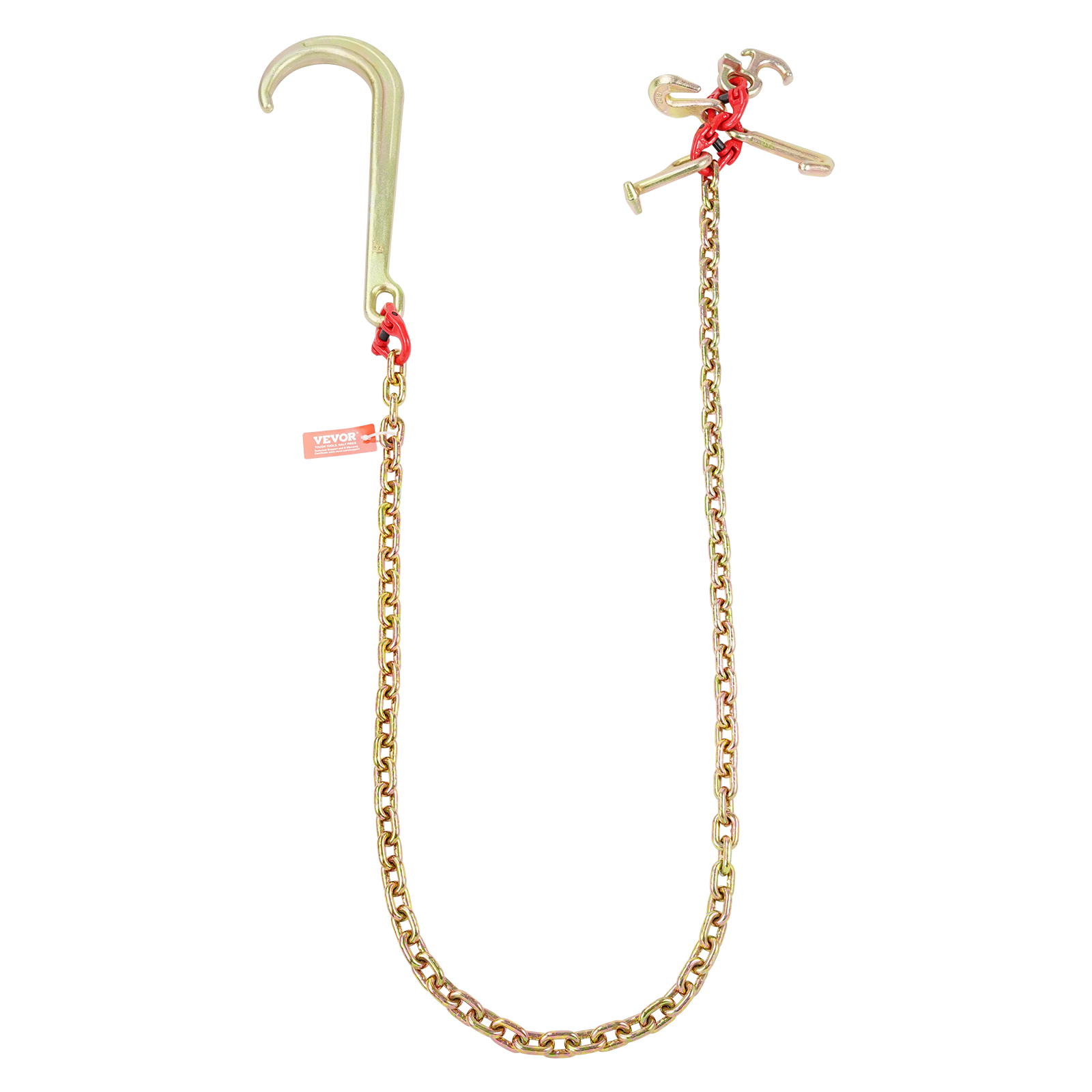 VEVOR 3/8" 5/16" Tow Chain J Hook G80 2ft, 3ft, 6ft V-Chain Wrecker Grab Hooks - Picture 47 of 74