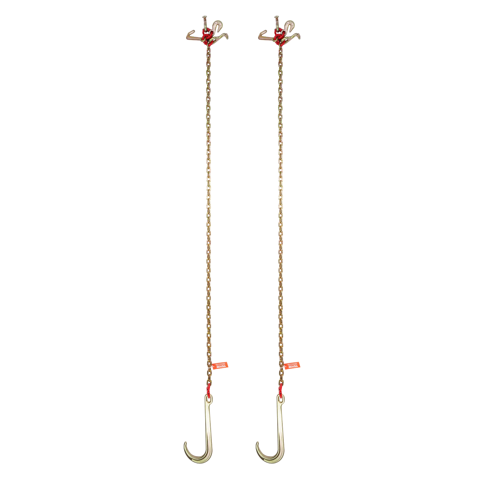 VEVOR 3/8" 5/16" Tow Chain J Hook G80 2ft, 3ft, 6ft V-Chain Wrecker Grab Hooks - Picture 24 of 74