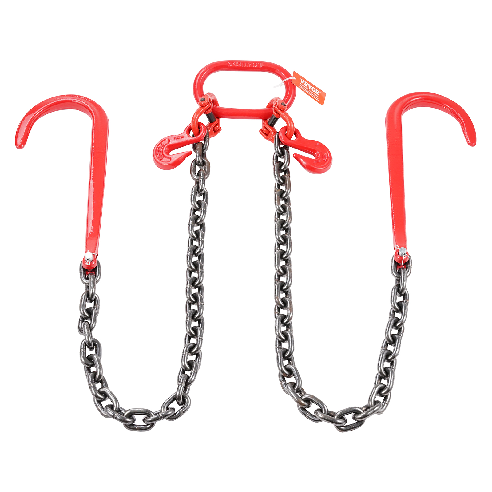 VEVOR 3/8" 5/16" Tow Chain J Hook G80 2ft, 3ft, 6ft V-Chain Wrecker Grab Hooks - Picture 36 of 74