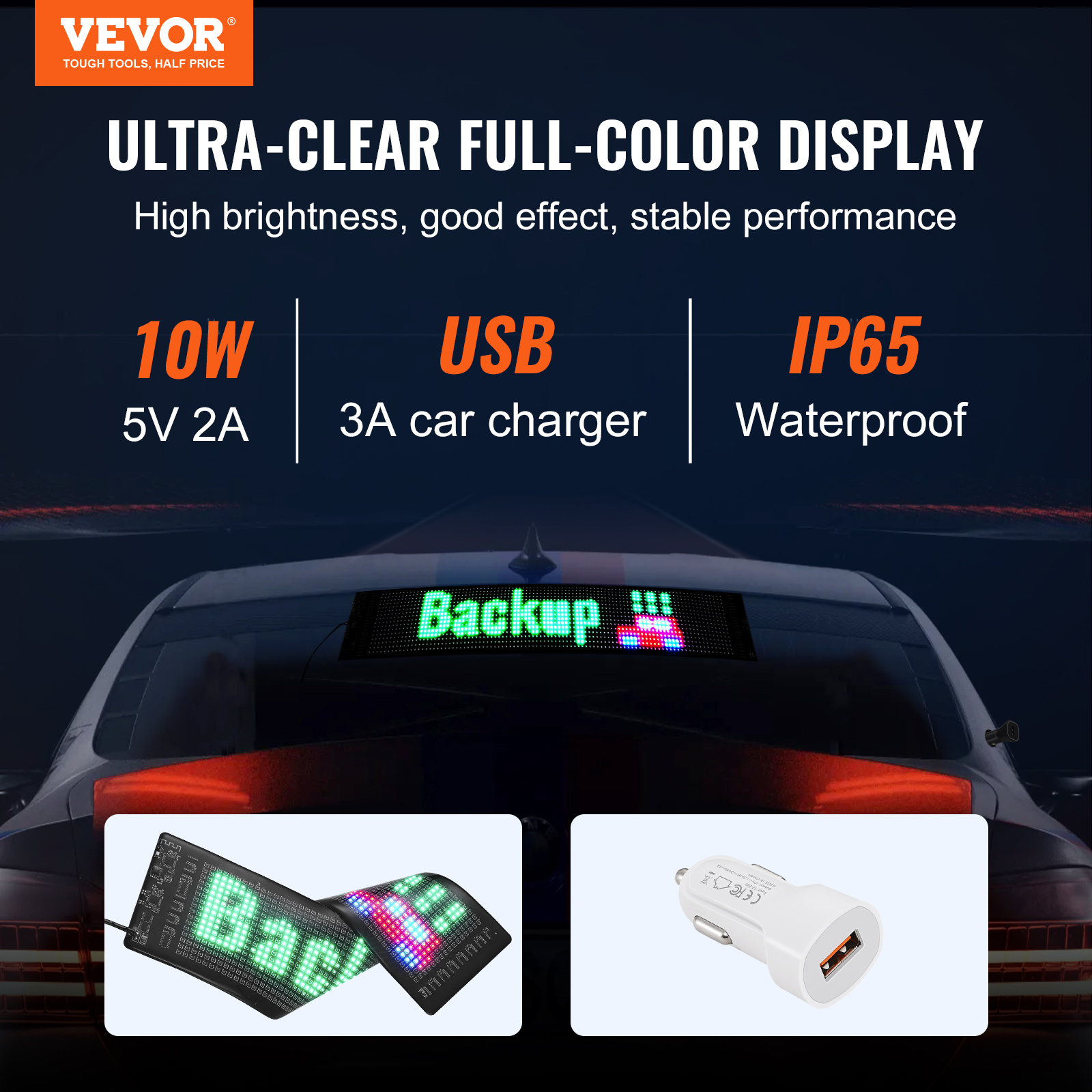 VEVOR LED Display Programmierbar Nachricht Schild 99x19cm Bewegen Beleuchtung - Bild 52 von 98