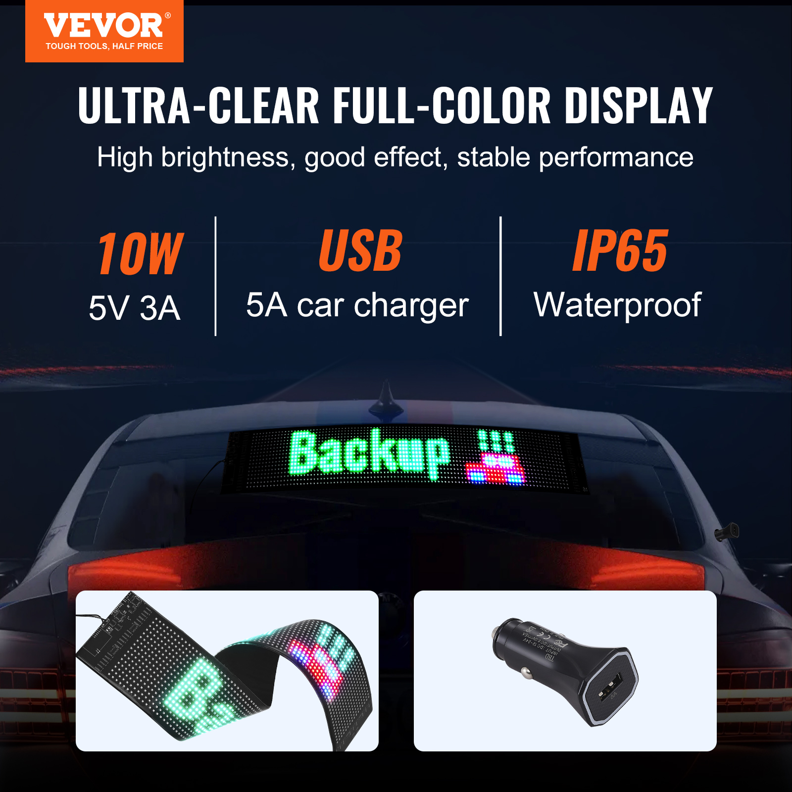 VEVOR LED Display Programmierbar Nachricht Schild 99x19cm Bewegen Beleuchtung - Bild 40 von 98