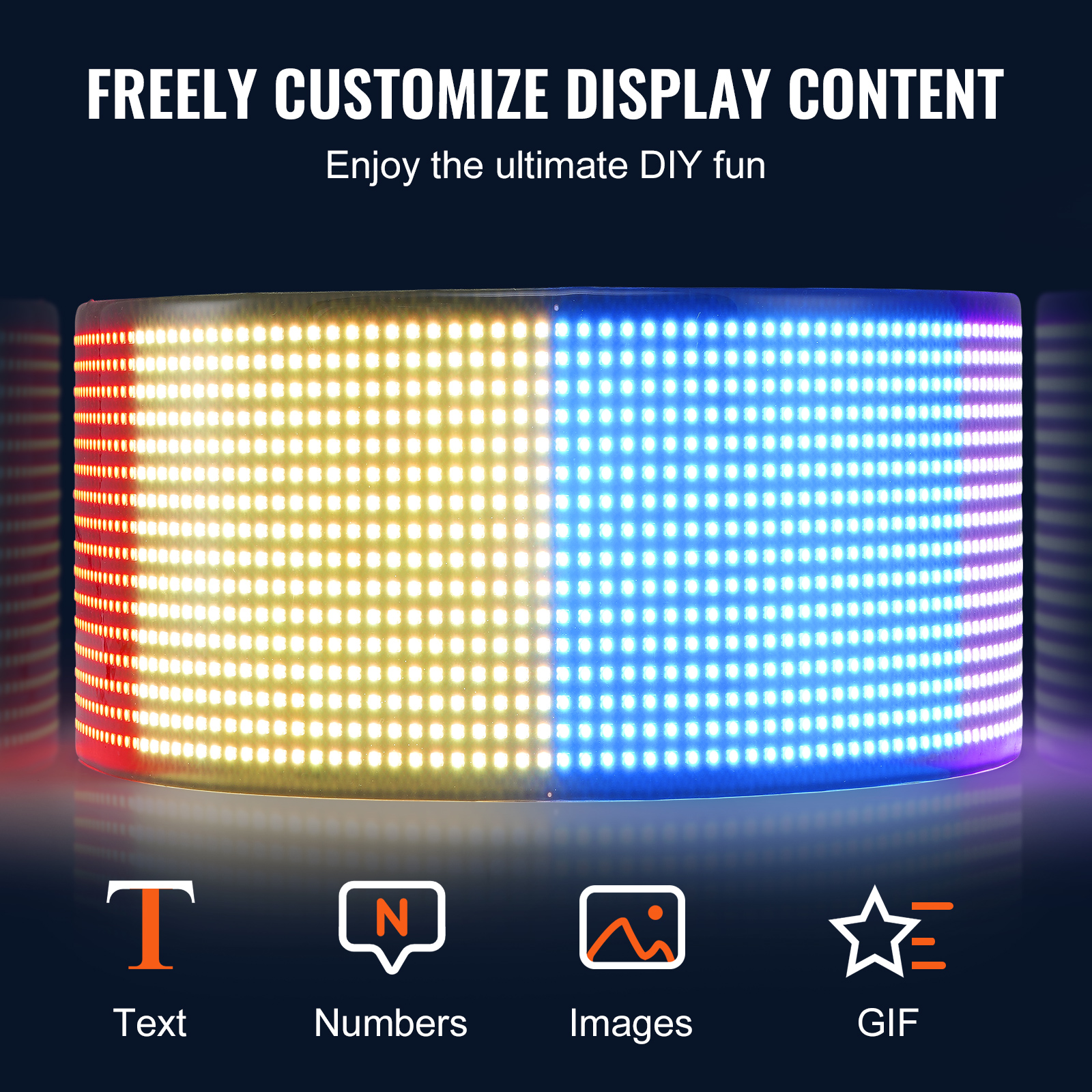VEVOR LED Display Programmierbar Nachricht Schild 99x19cm Bewegen Beleuchtung - Bild 41 von 98