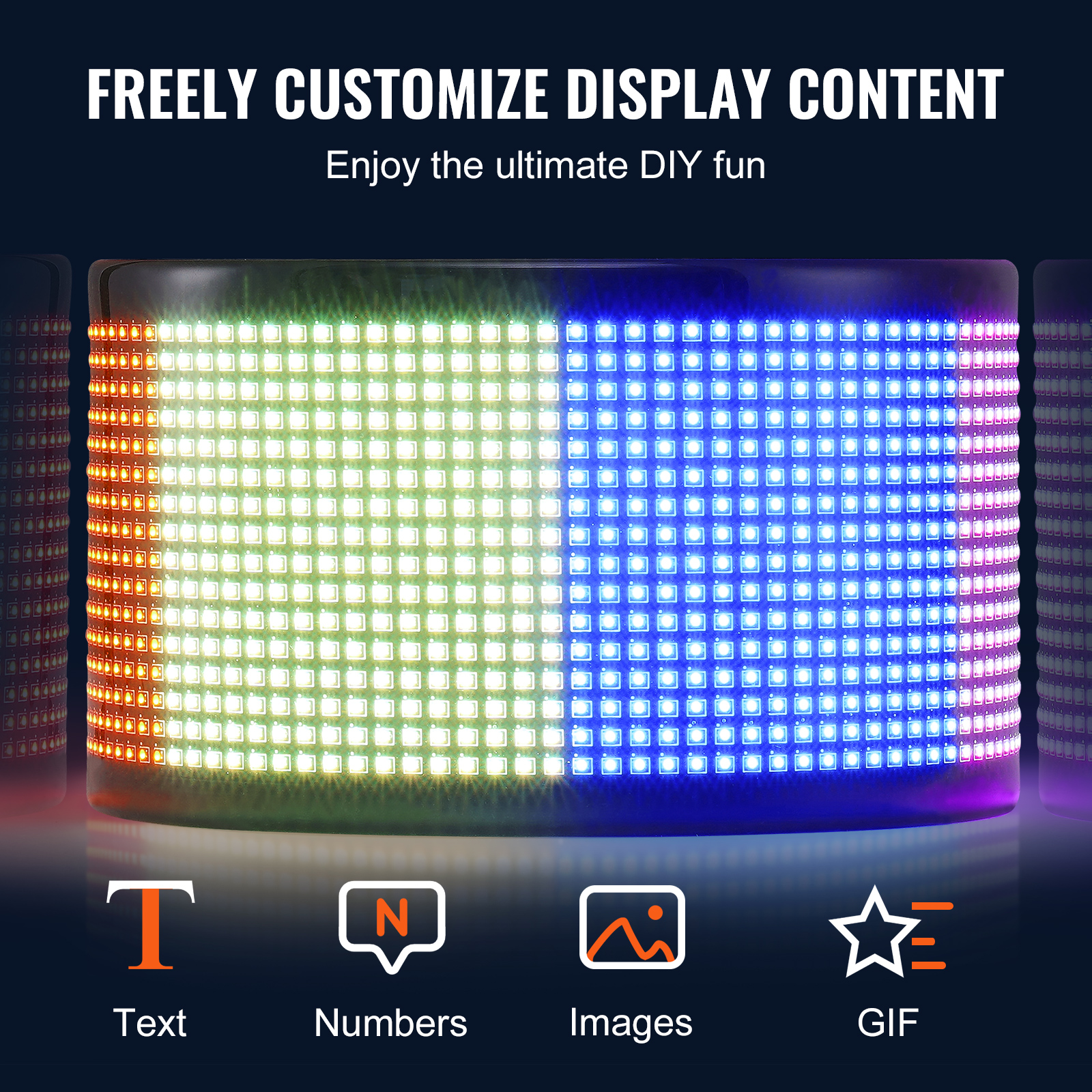 VEVOR LED Display Programmierbar Nachricht Schild 99x19cm Bewegen Beleuchtung - Bild 65 von 98