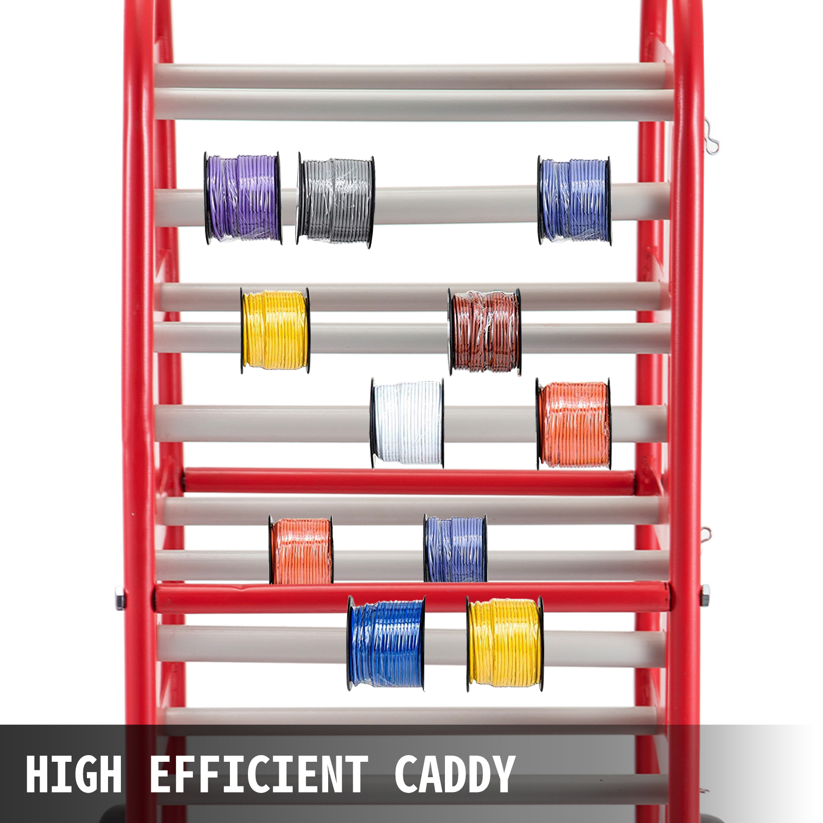BISupply Wire Spool Rack Cable Caddy - Wire Spool Dispenser Bulk Cable  Holder 810009879541