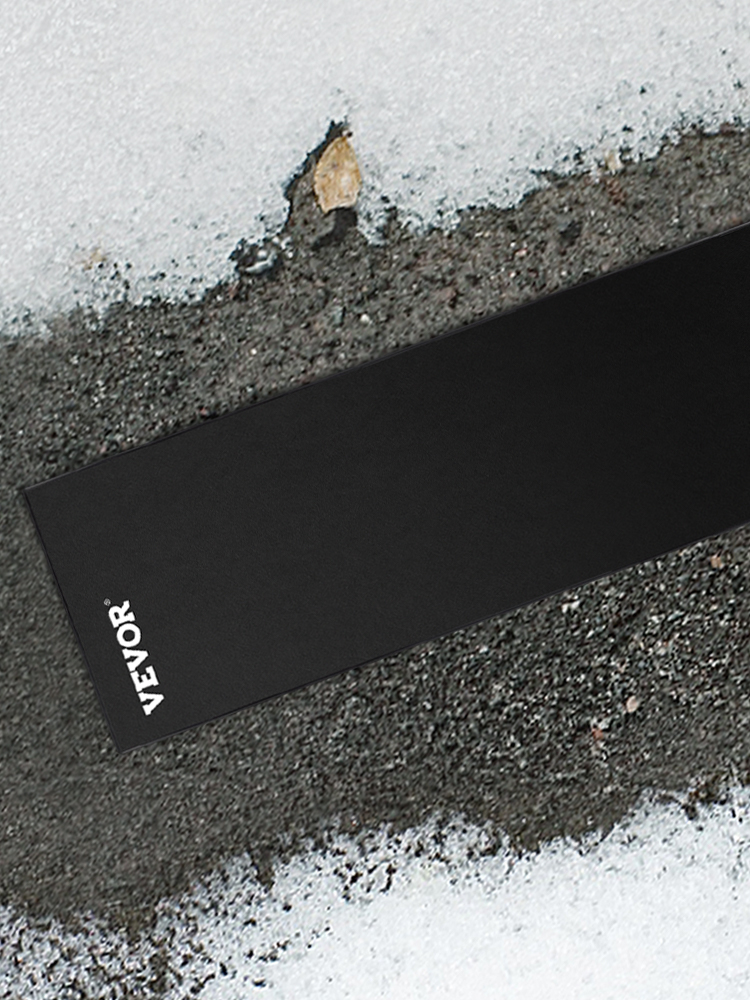 VEVOR 10ft x 13in Walkway, 120V Ice, PVC Heated 6ft Power Cord, Slip-Proof, Ideal Winter Outdoor Snow Mat, 2'' per Hour Melting Speed, Black