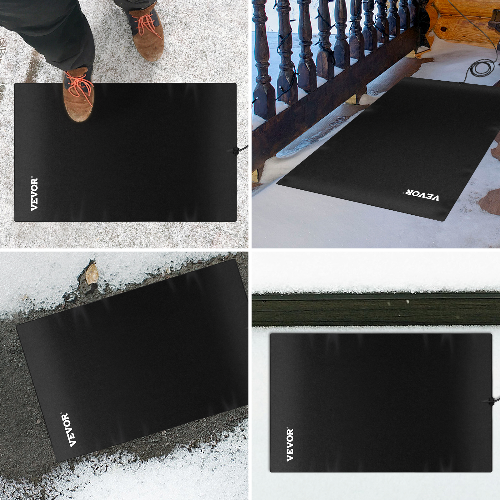 VEVOR Snow Melting Mat, 2ft x 5ft Heated Walkway Mat, 110V Snow and Ice  Melting Mat