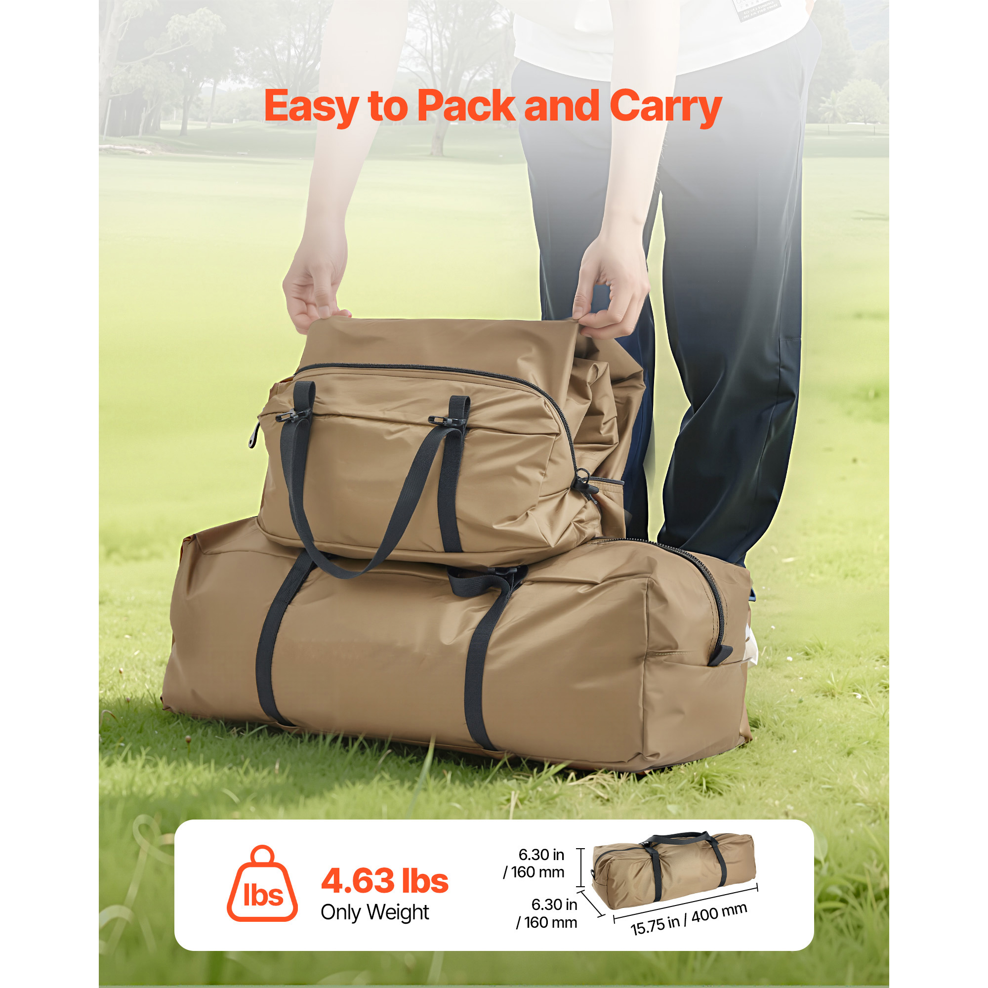 Uimoso Camping Tent Cabin Tent Tipi Tent w/ Stove Jack Lightweight Hot Tent