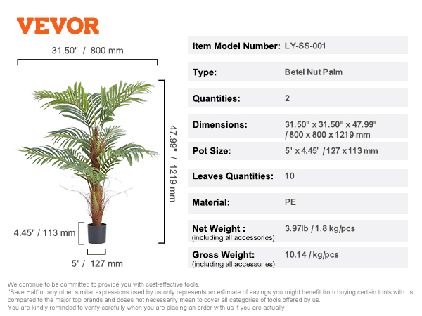 VEVOR Olivo artificial, planta sintética de 5 pies de alto, material de PE  seguro y protección antiinclinación, planta de bajo mantenimiento, árbol