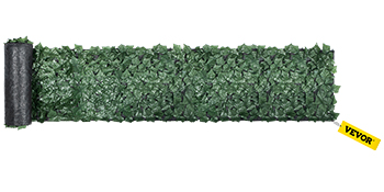 VEVOR Ivy Privacy Fence Screen, 39"x178" PP Faux Leaf Artificial Hedges, 3-Layers Indoor or Outdoor Greenery Leaves Panel, Multi-use for Garden, Yard, Decor, Balcony, Patio, Home, Green, 39 x 178 Inch