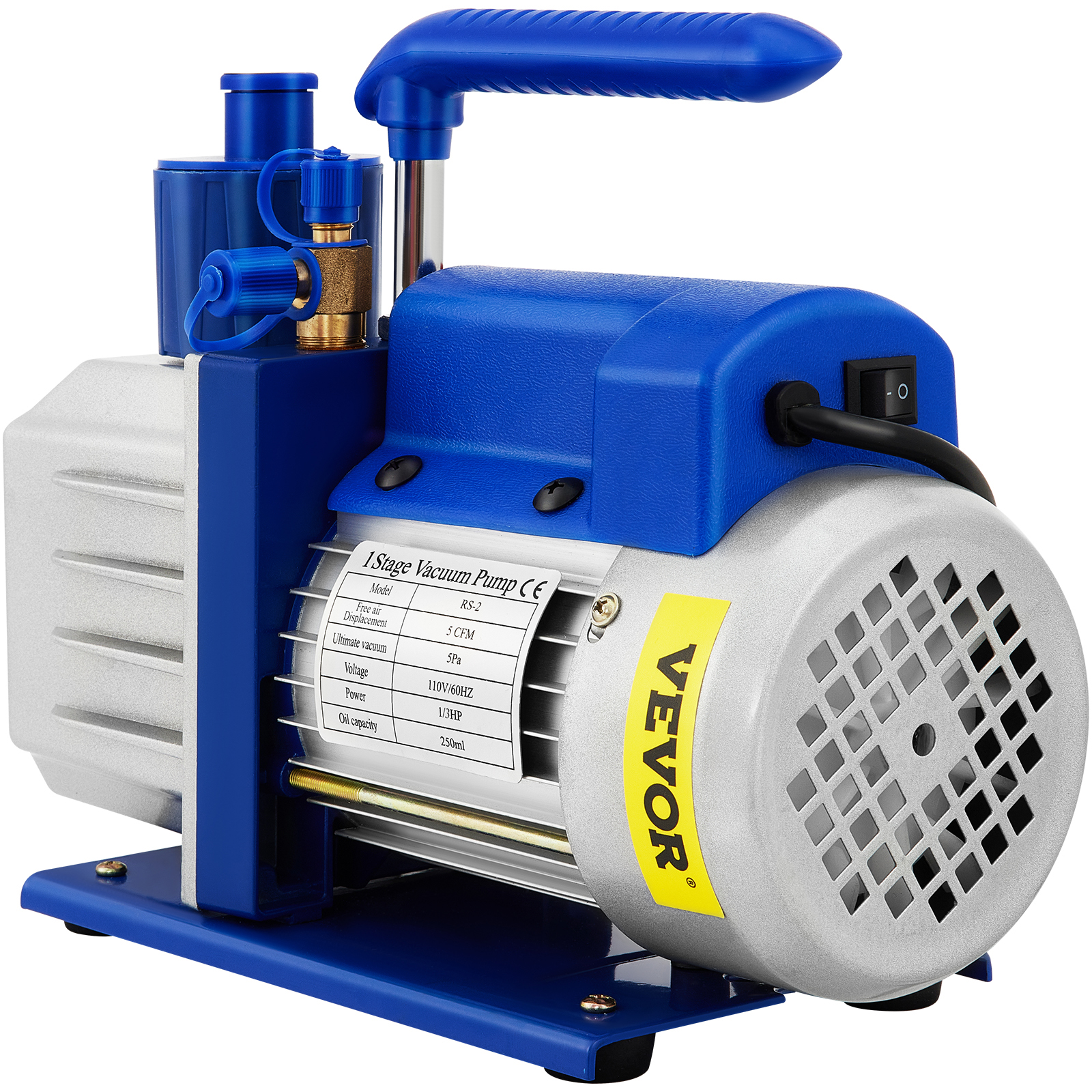 VEVOR 5 Gallon Vacuum Chamber with 5 CFM Vaccum Pump Kit 1/2HP Single