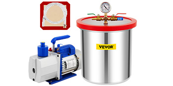 VEVOR Vacuum Chamber with Pump, 5 Gallon Chamber, 7CFM 3/4 HP Dual Stage  Rotary Vane Vacuum Pump, 110V HVAC Air Tool Set for Stabilizing Wood,  Degassing Silicones, Epoxies and Essential Oils