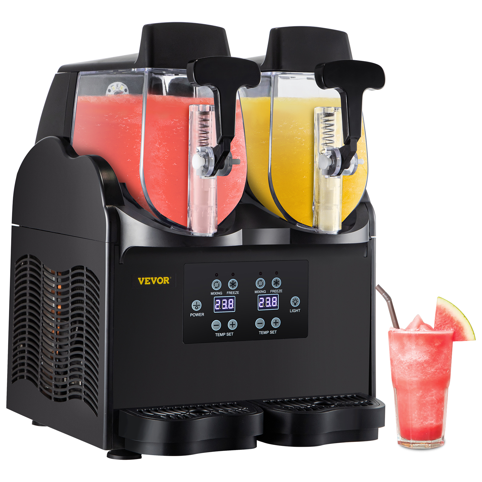 VEVOR 3x15L Machine à Granita Professionnelle 3 Cuves Slush Machine Machine  Commerciale Electrique de Neige Fondue pour la Crème Glacée : :  Cuisine et Maison