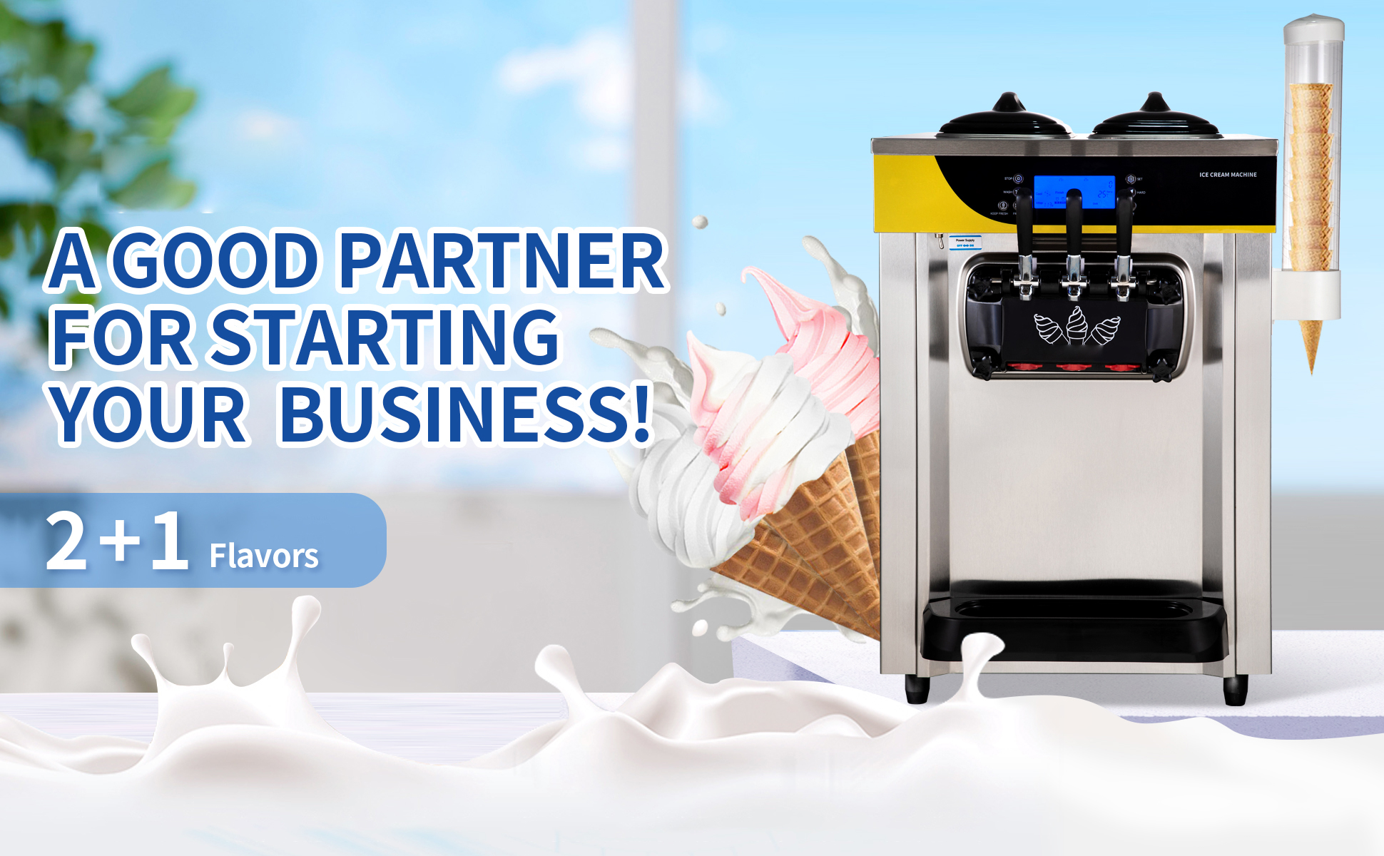 Soft Ice Cream Machine A100 1.4w