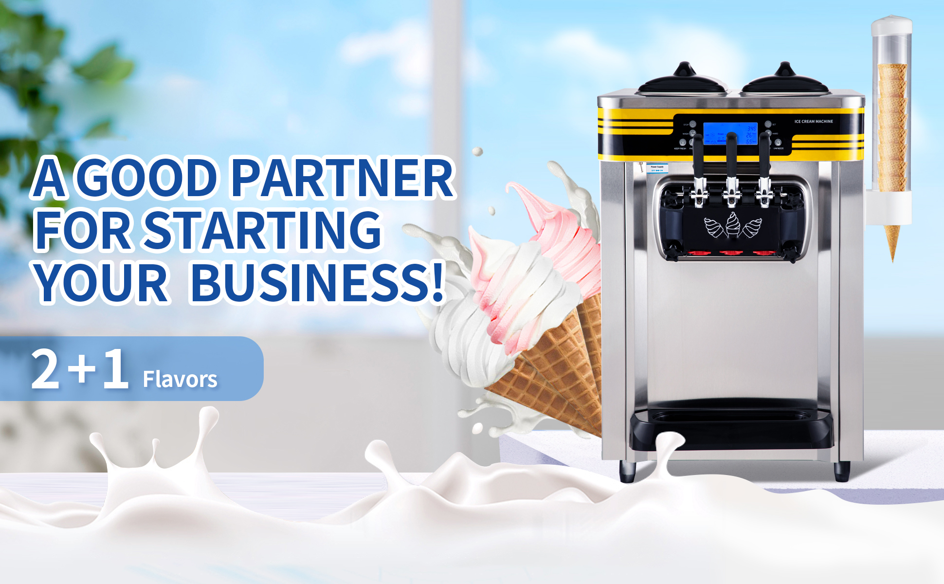 Soft Ice Cream Machine A100 1.4w