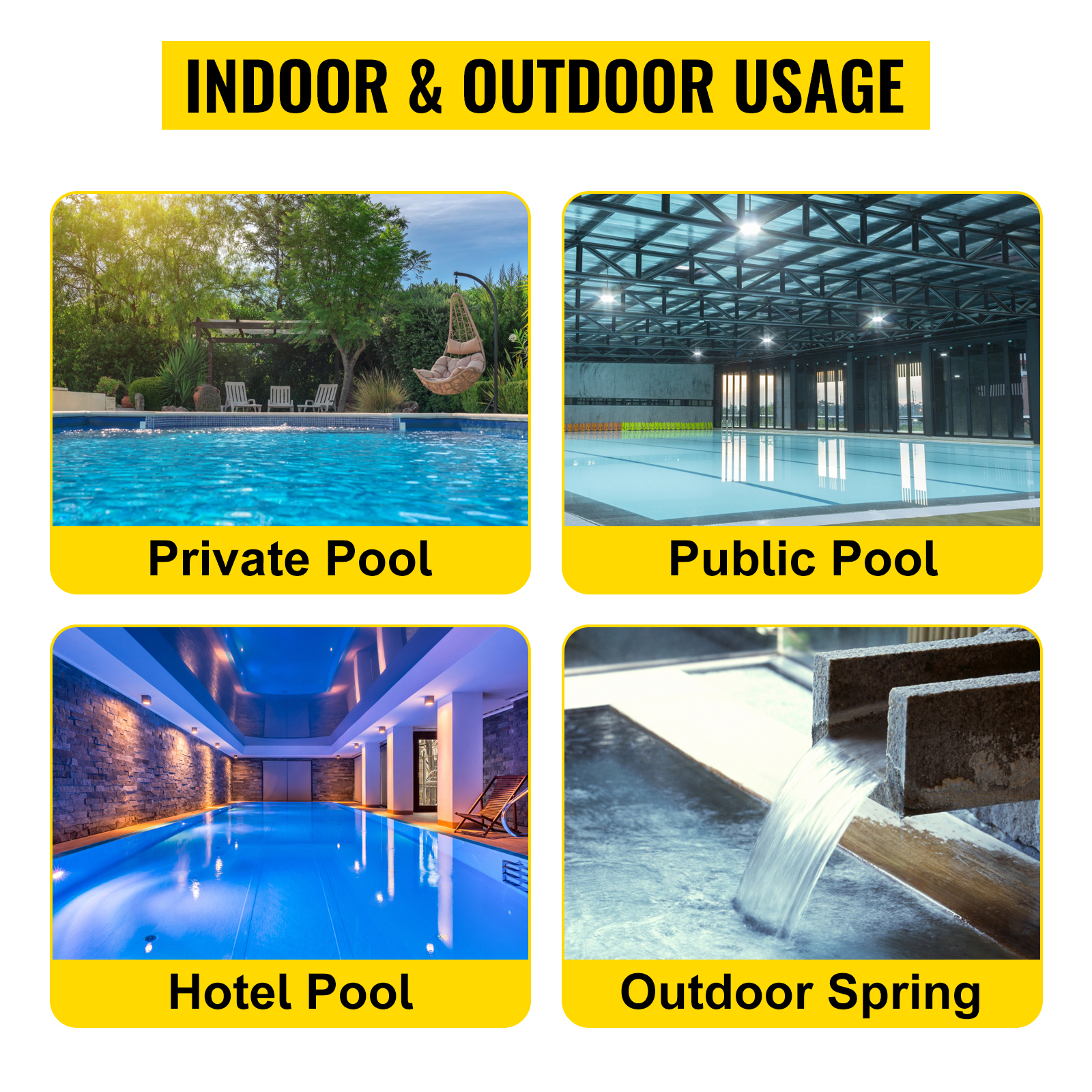 VEVOR Swimming Pool Pump In/Above Ground Pool Pump 2 HP 92 GPM w