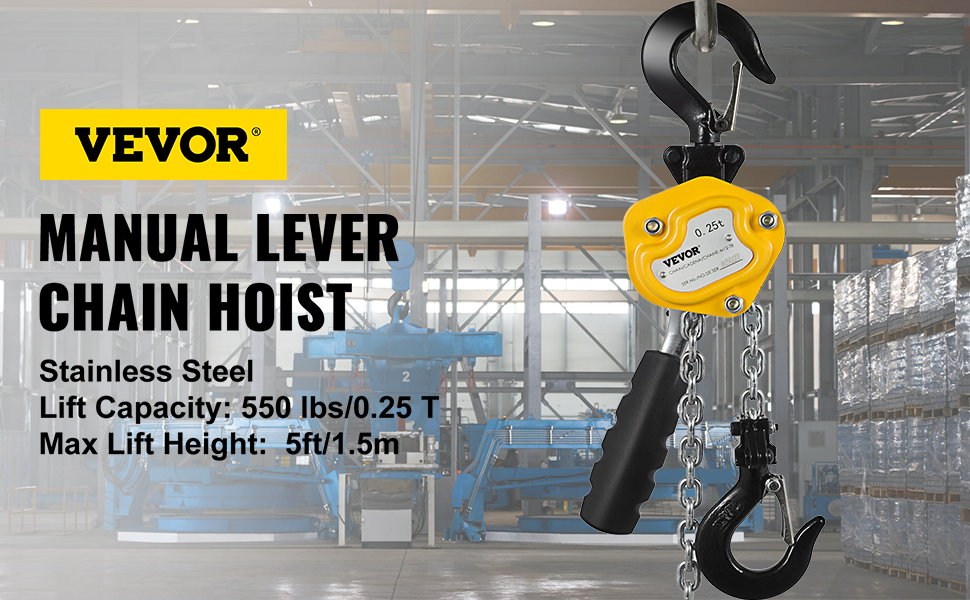 chain hoist,550lb,5ft