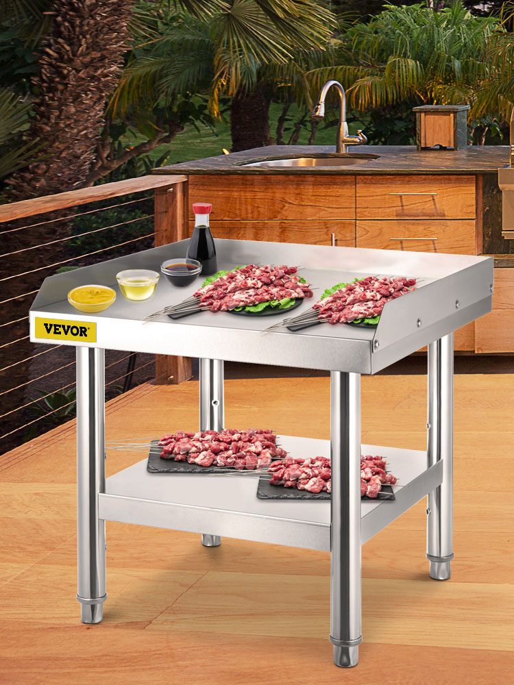 VEVOR Stainless Steel Equipment Grill Stand, 24 x 24 x 24 Inches
