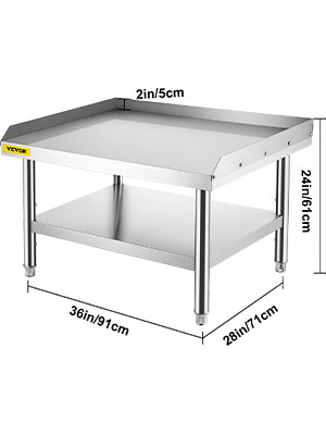 VEVOR Stainless Steel Equipment Grill Stand, 36 x 28 x 24 Inches ...