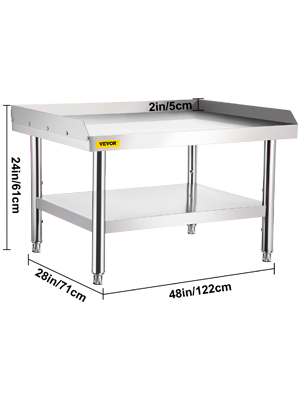 VEVOR Stainless Steel Equipment Grill Stand, 48 x 28 x 24 Inches ...