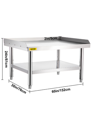 VEVOR Stainless Steel Equipment Grill Stand 24 x 24 x 24 in