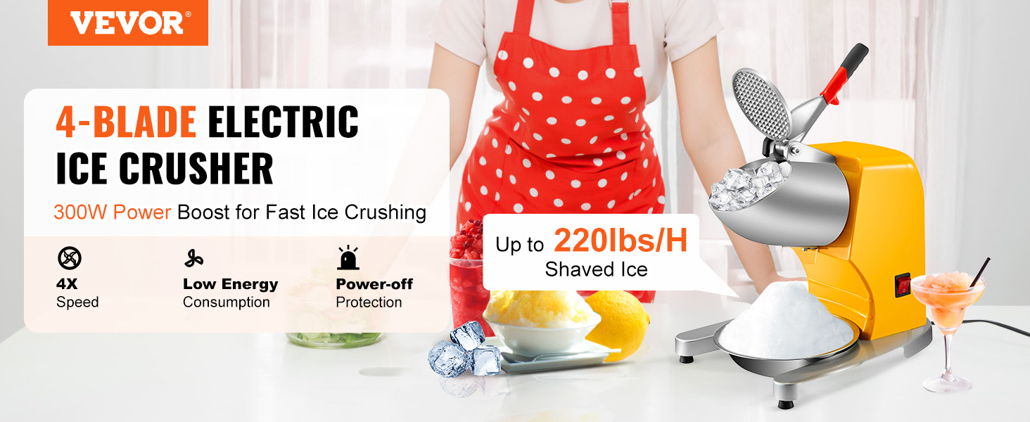 Ice Crusher with Handle,Home Easy Ice Shaver Crusher- Manual Ice Cube  Crusher for Smoothies, Drinks and Other Occasions
